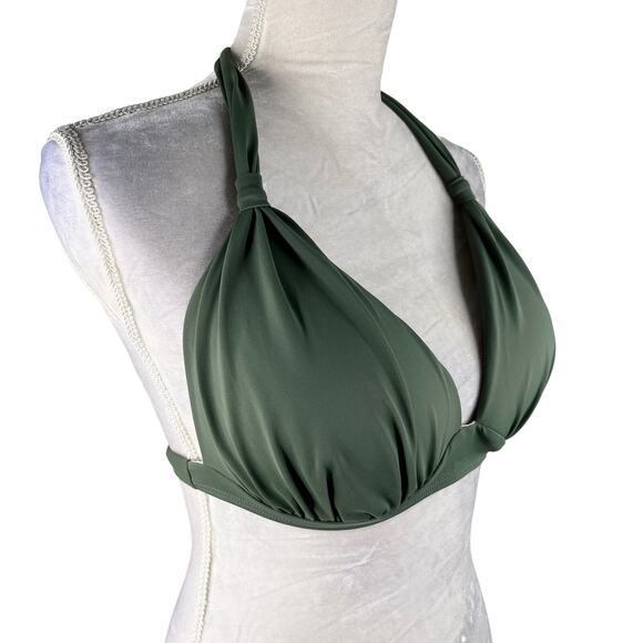 Balasami Bikini Top Retro Olive Green XL Lightly Padded New - Picture 5 of 14